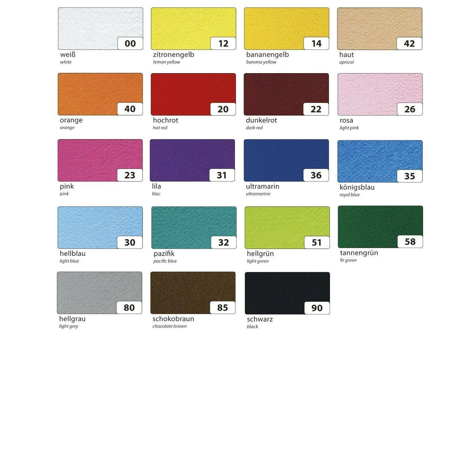 Filzplatte 10er Pack, 20x30 cm, Wei� Bild 2
