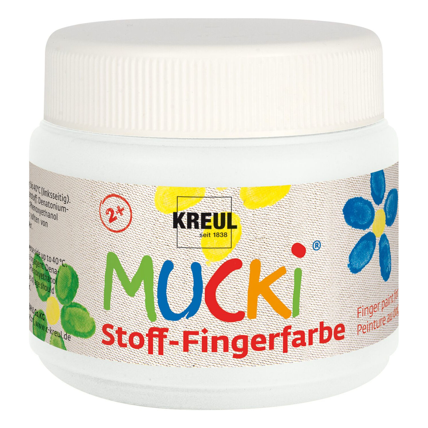 MUCKI Fingerfarbe Textil Wei� 150 ml