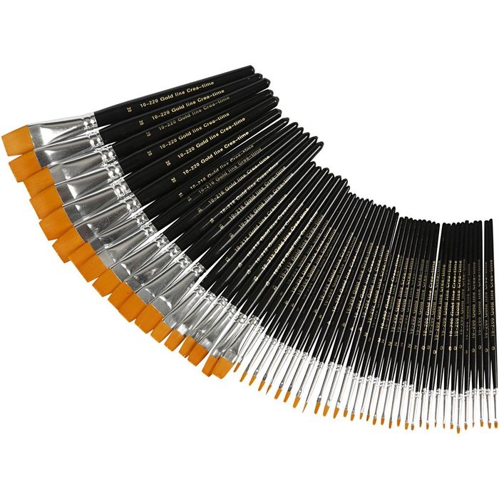 Gold Line Flachpinsel Set, Nr. 0-20, B: 2-24 mm, 30 St�ck Bild 3