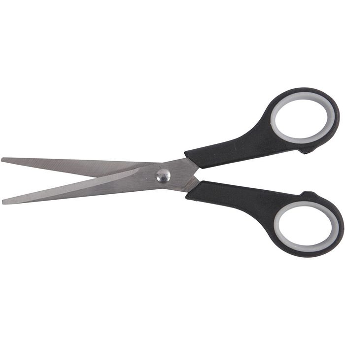 NEU TOP-SELLER Kinderschere, L�nge 17 cm, Schwarz, Packung mit 12 St�ck