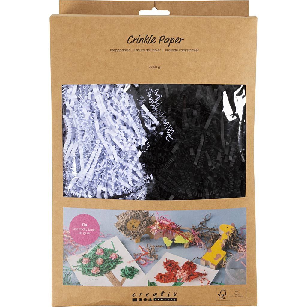 Papier-F�llmaterial, 2x50 g, L�nge 25-30 cm, Breite 3 mm, Schwarz, Wei� Bild 2