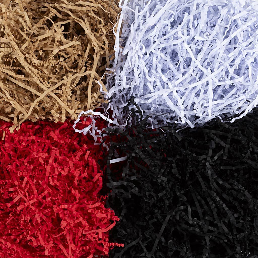 Papier-F�llmaterial, 4x50 g, L�nge 25-30 cm, Breite 3 mm, Schwarz, Braun, Rot, Wei� Bild 4