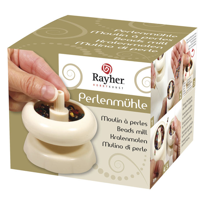 SALE Perlenm�hle m. Aufreihnadel, 7x7x6,5cm, Box 1Set Bild 2