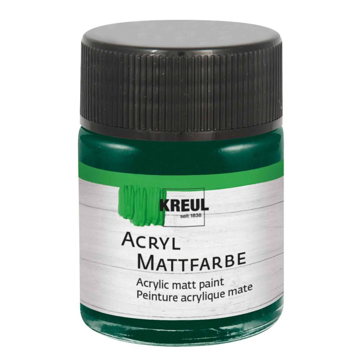 Kreul Acryl-Mattfarbe / Bastelfarbe, 50ml, Tannengr�n