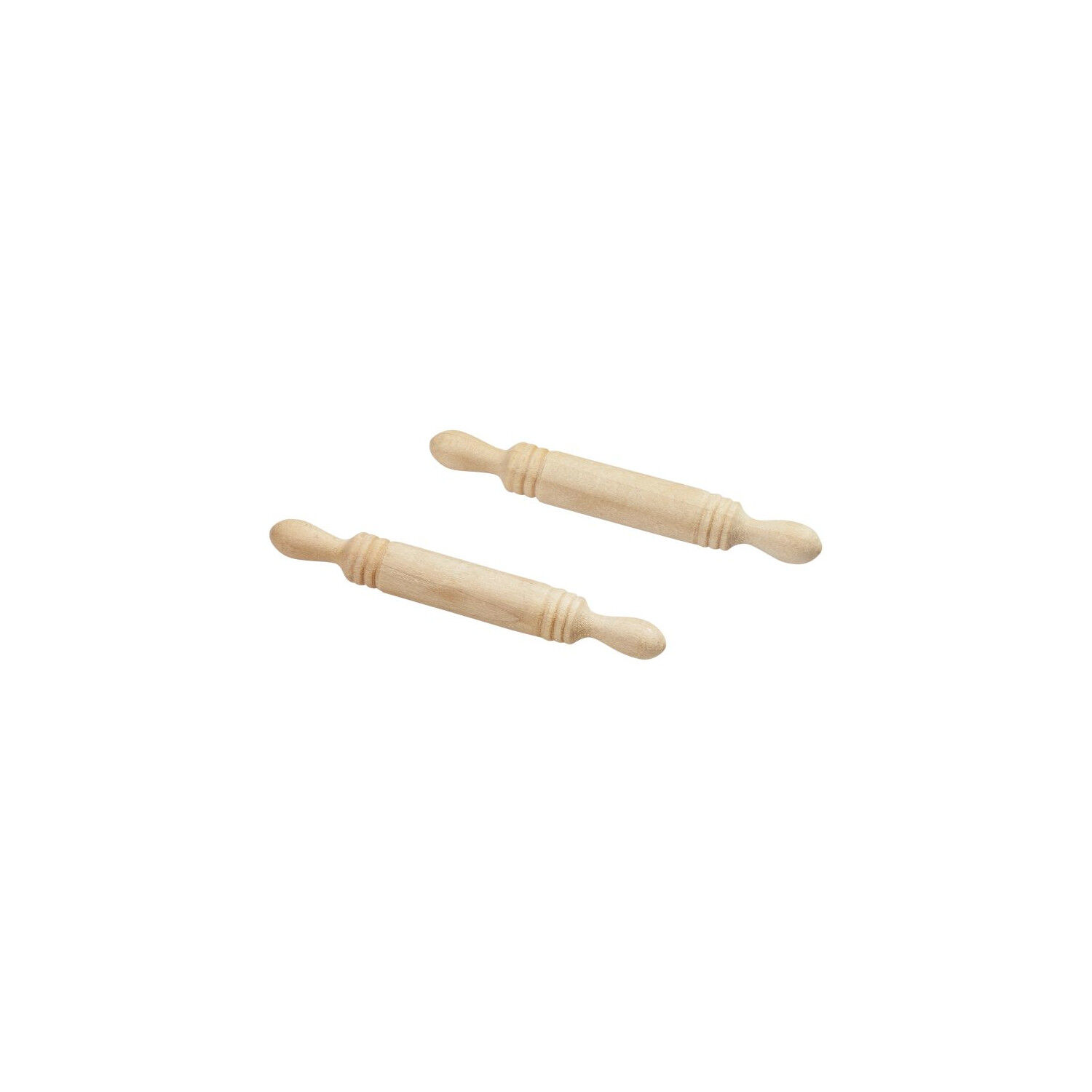 NEU Miniatur Nudelholz, 2 St�ck aus Holz, ca. 4,5 cm