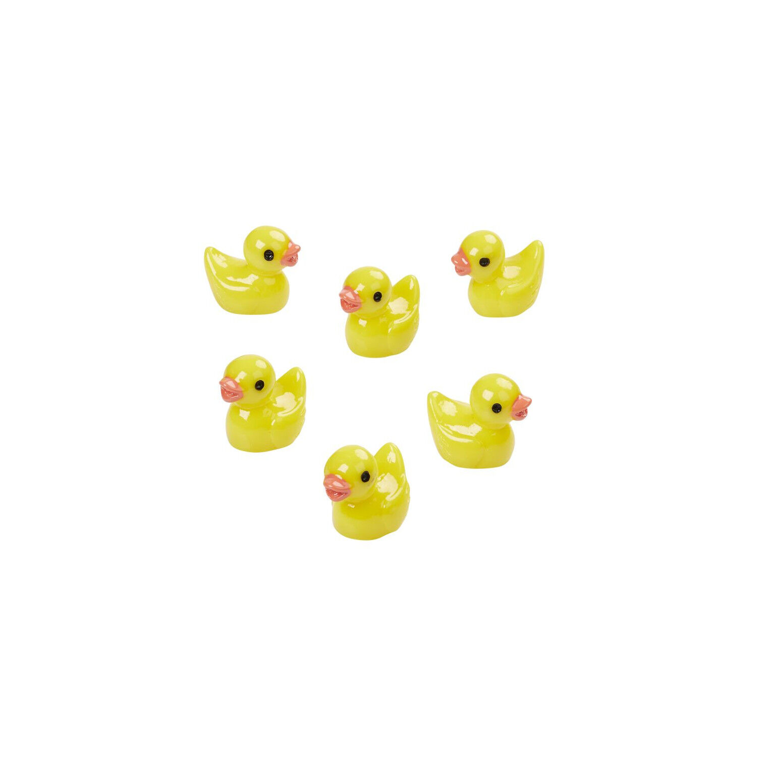 NEU Miniatur Badeenten aus Kunststoff, 6 St�ck, ca. 1,5 cm