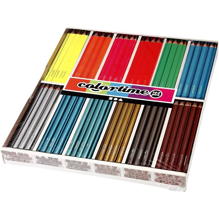 Colortime Buntstifte Neon + Metallic, Mine: 4 mm, 144 St�ck