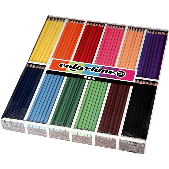 Colortime Buntstifte 12 Farben, Mine: 3 mm, 288 St�ck