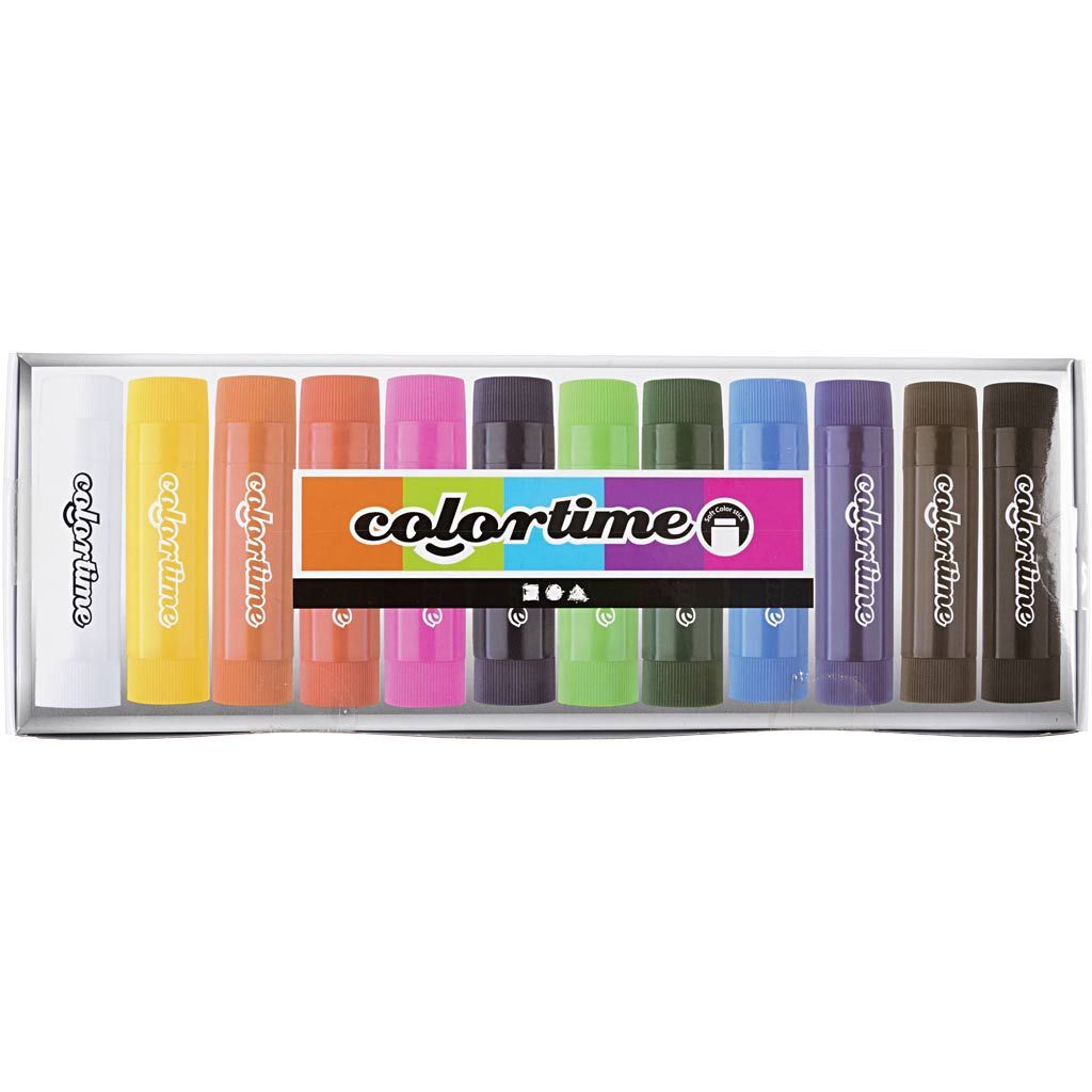 Soft Color Kreiden, Dreh-Stick, 12 St�ck, L�nge 8 cm, Sortierte Farben Bild 2