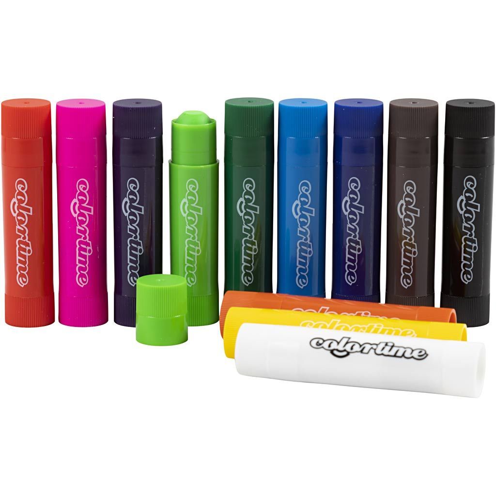 Soft Color Kreiden, Dreh-Stick, 12 St�ck, L�nge 8 cm, Sortierte Farben Bild 3