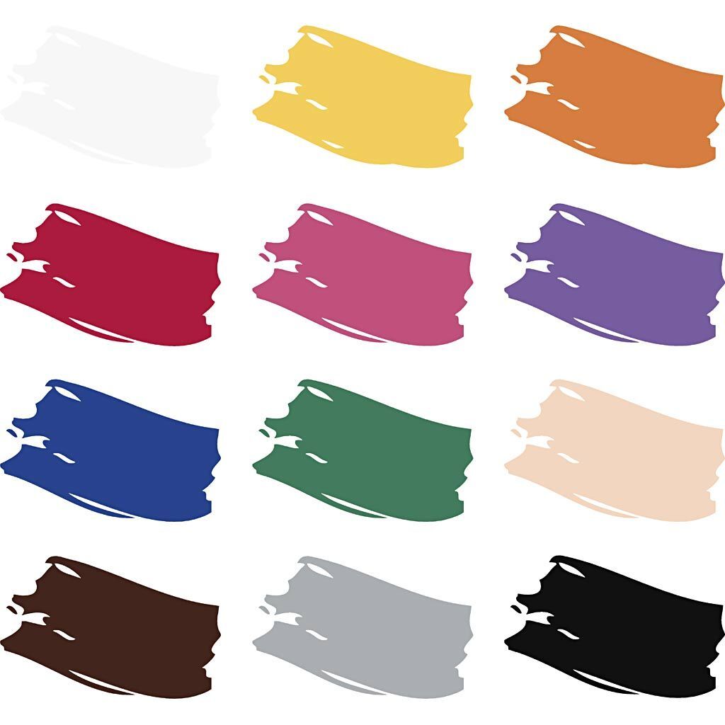 Plus Color Bastelfarbe, Standard-Farben, 12 x 250 ml Bild 3