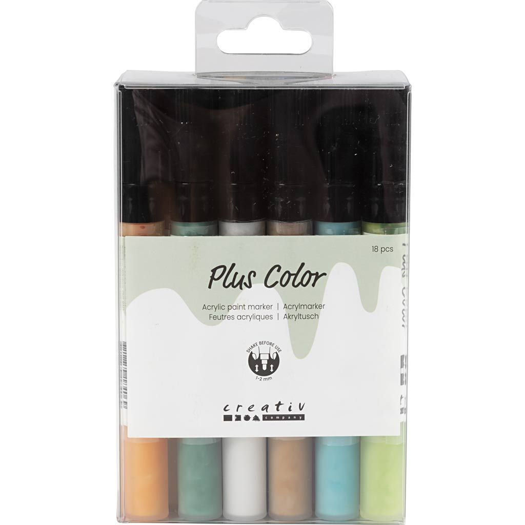 Plus Color Marker, L�nge 14,5 cm, Strichst�rke 1-2 mm, 5,5 ml, 18 St�ck Bild 2