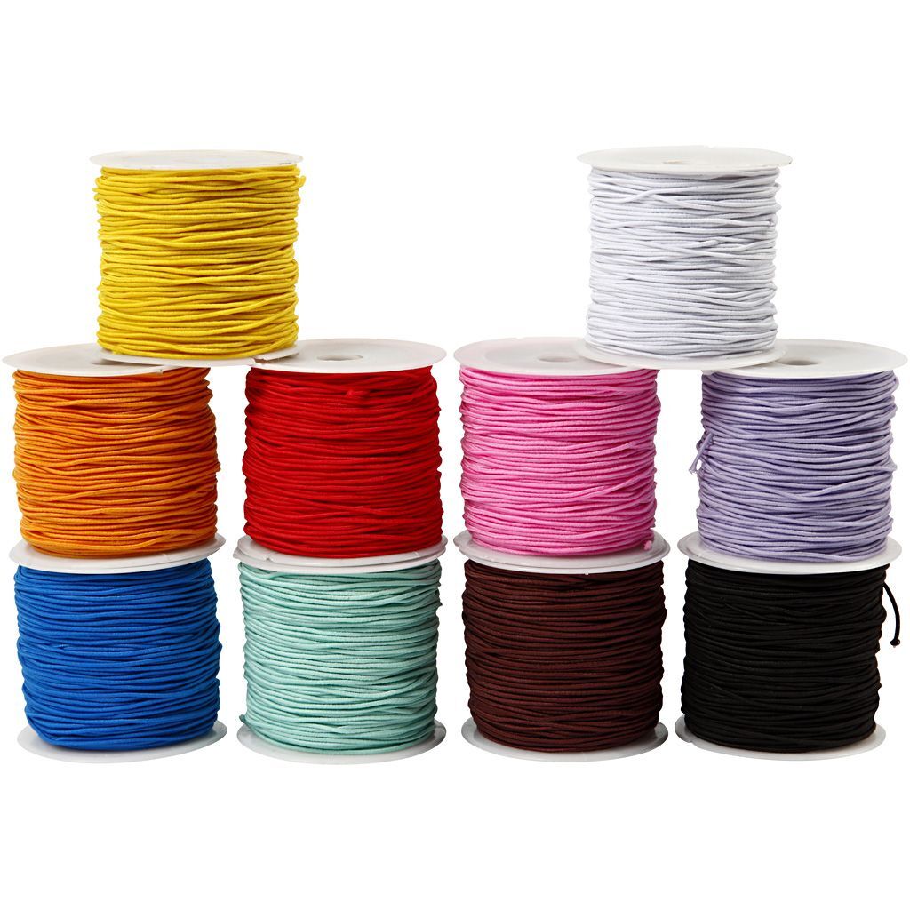 Gummiband-Set, Dicke 1 mm, 10 St�ck � 25 m