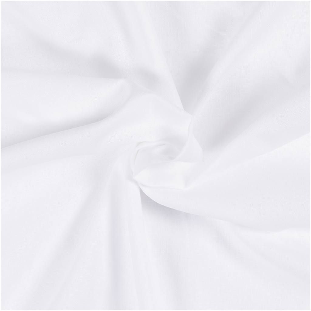 Stoff 100 % Baumwolle, 10 m/ 1 Rolle, Breite 145 cm, 140 g, Wei� Bild 2