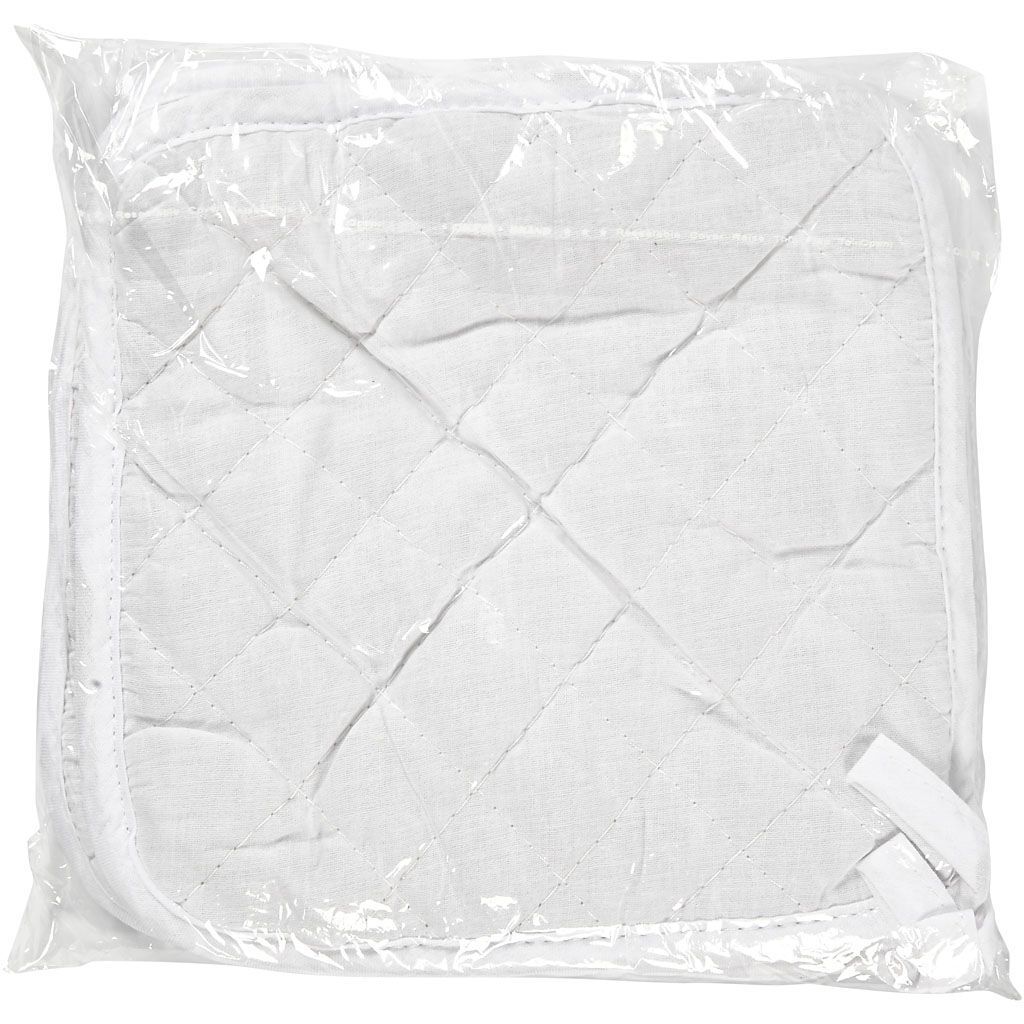 Topflappen wei�, wattiert, 20x20cm, 4 St�ck Bild 2