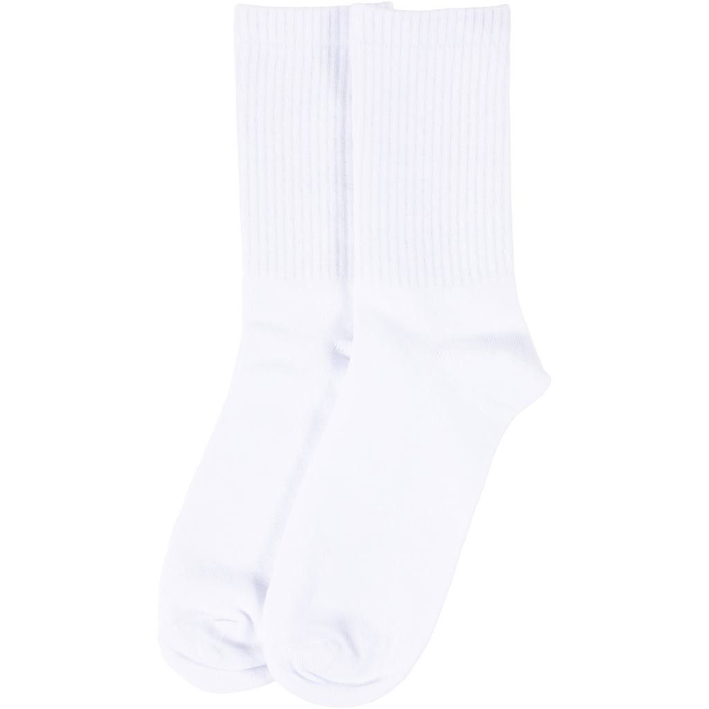 Baumwollsocken, Gr��e 35-38, Wei�, 10 Paar je Packung