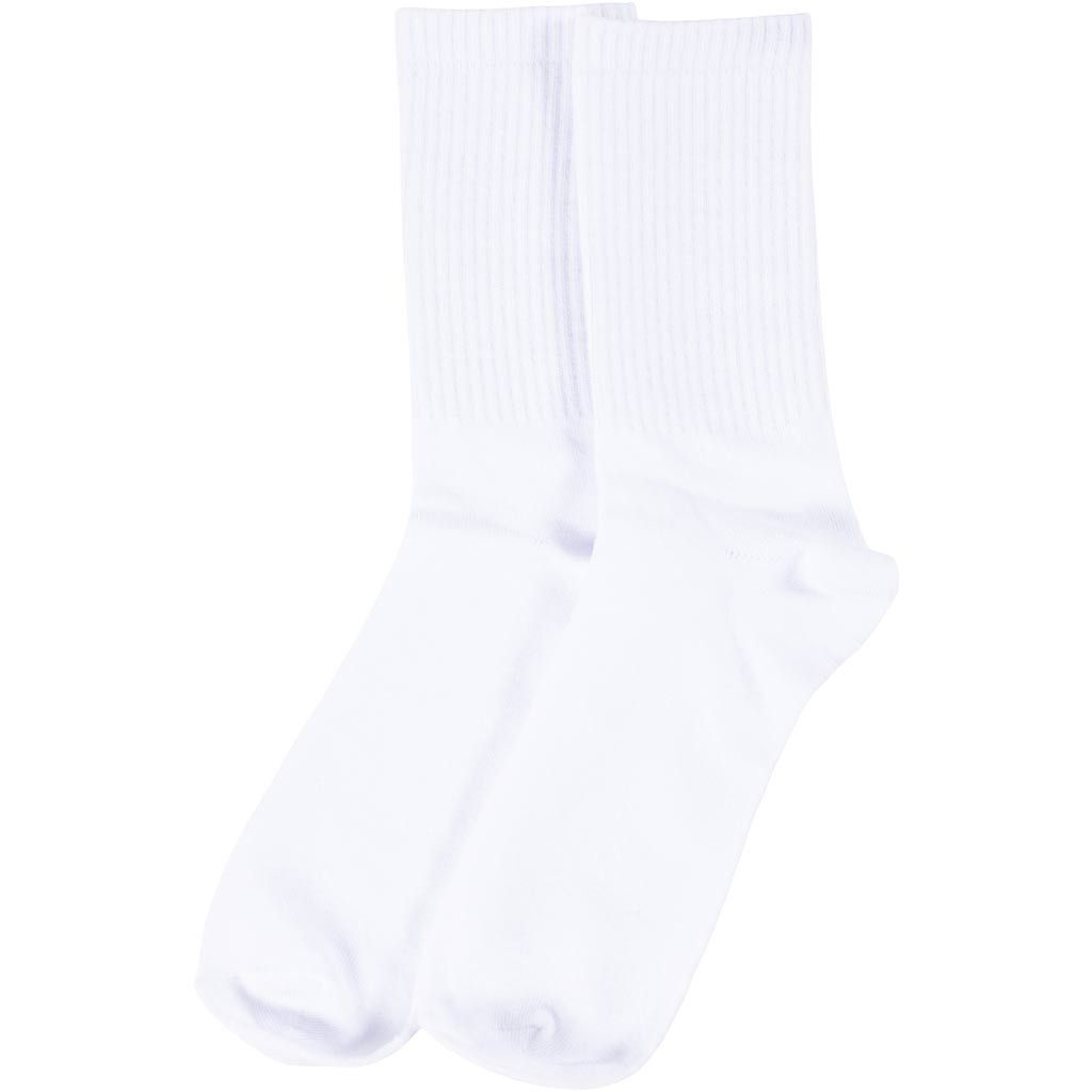 Baumwollsocken, Gr��e 39-42, Wei�, 10 Paar je Packung