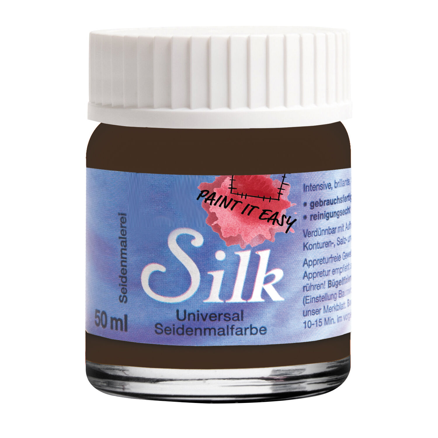 NEU PAINT IT EASY B�gelfarbe / Seidenmalfarbe, 50 ml, Tiefbraun