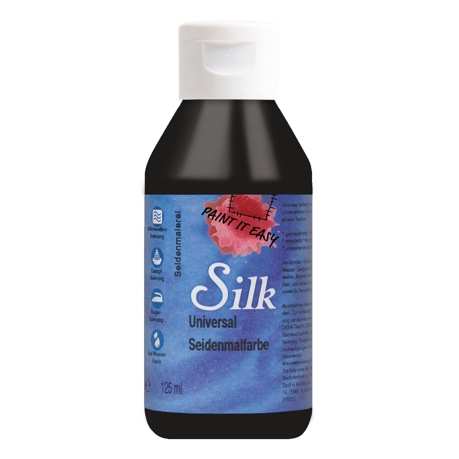 NEU PAINT IT EASY B�gelfarbe / Seidenmalfarbe, 125 ml, Schwarz