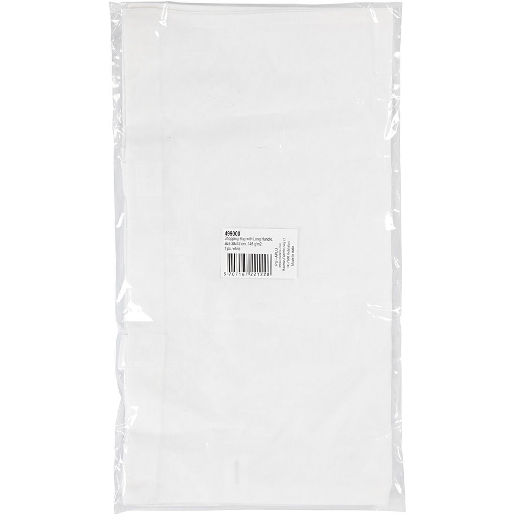 Stofftasche Baumwolle, Gr��e 38x42 cm, 130 g, Wei� Bild 3