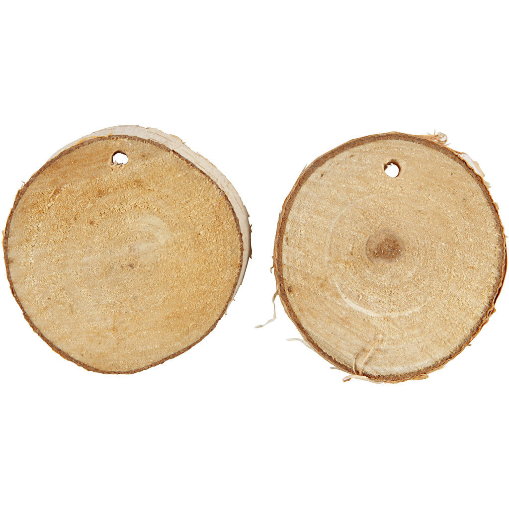 NEU TOP-SELLER Holzscheiben mit Loch, Durchmesser: 35-45 mm, St�rke: 7 mm, 500g, Lochgr��e: 4 mm Bild 3