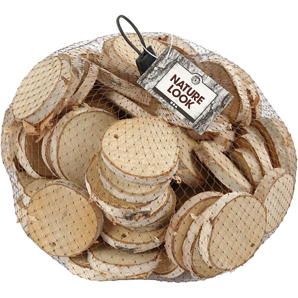 NEU TOP-SELLER Holzscheiben mit Loch, Durchmesser: 35-45 mm, St�rke: 7 mm, 500g, Lochgr��e: 4 mm Bild 4