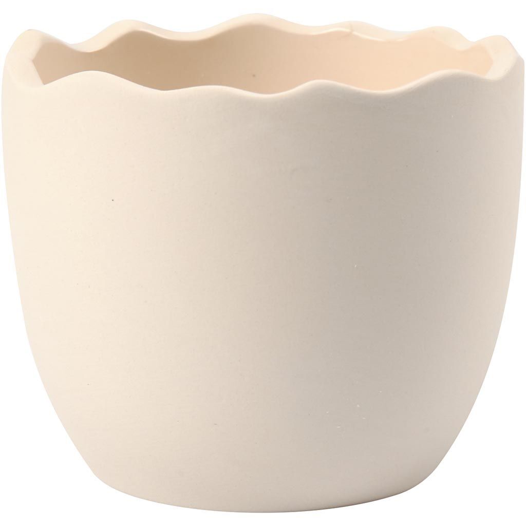 Blumentopf, H�he 6,3 cm, � 7,5 cm, Wei�, 24 St�ck je Packung