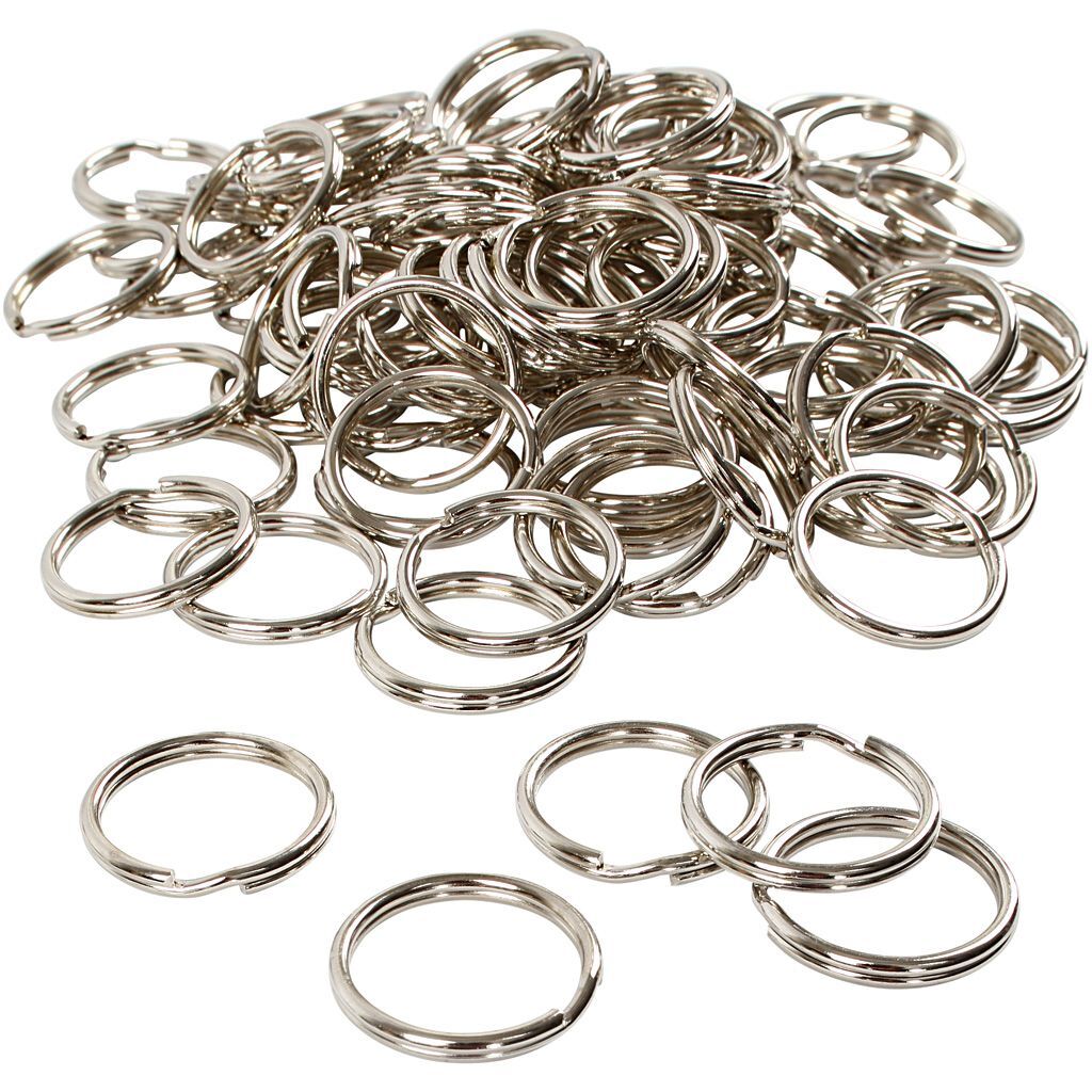 Schl�sselringe, Gro�pack mit 100 St�ck, Durchmesser 25mm
