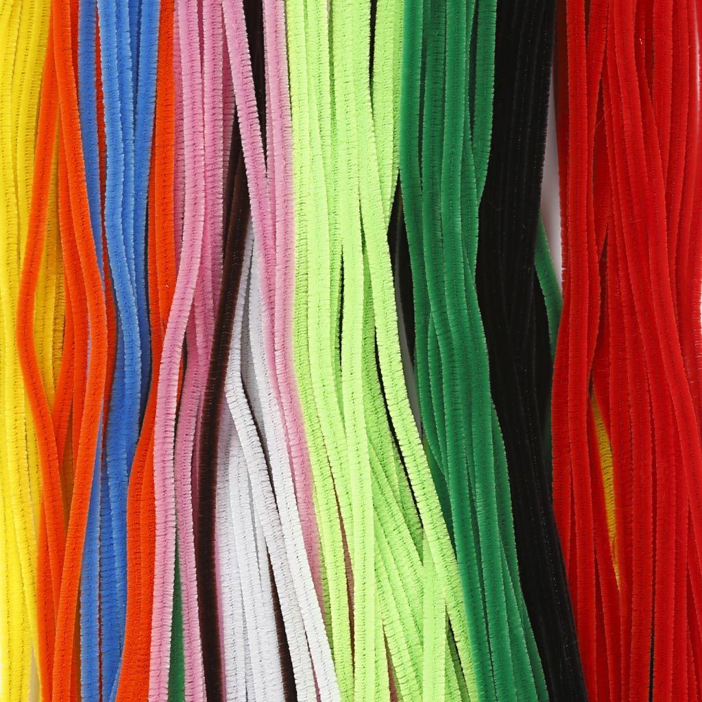 Pfeifenreiniger, 200 sortiert, L�nge 45 cm, Dicke 6 mm, Sortierte Farben Bild 3