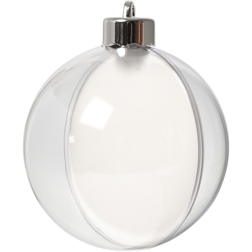 Deko-Kugeln, 5 St�ck, Durchmesser 8 cm, Transparent