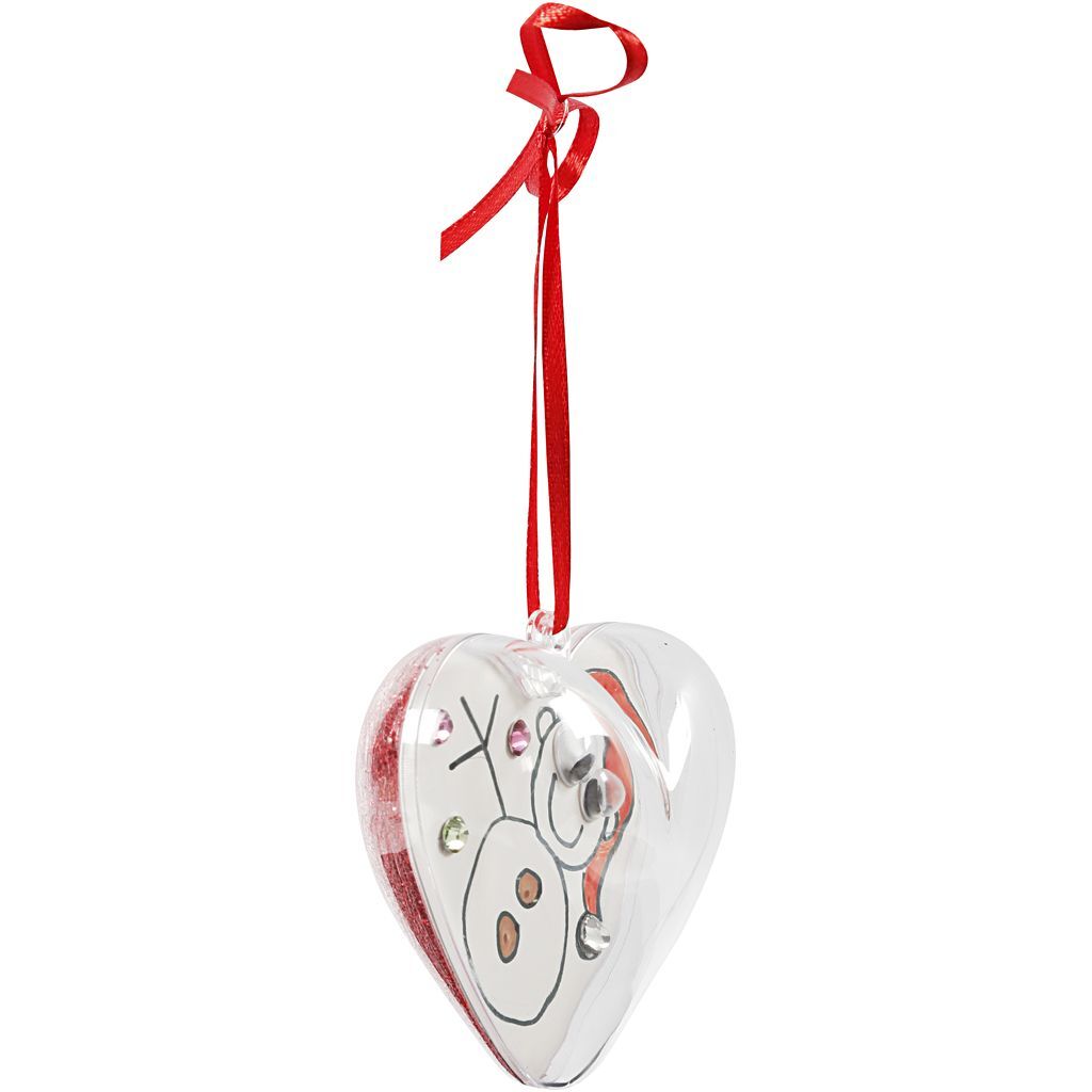 Deko-Herz Acryl, 10 St�ck, H�he 6,5 cm, Transparent Bild 5