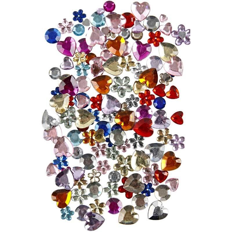 Strasssteine, rund, � 6+9+12 mm, Sortierte Farben, 3600 St�ck Bild 4