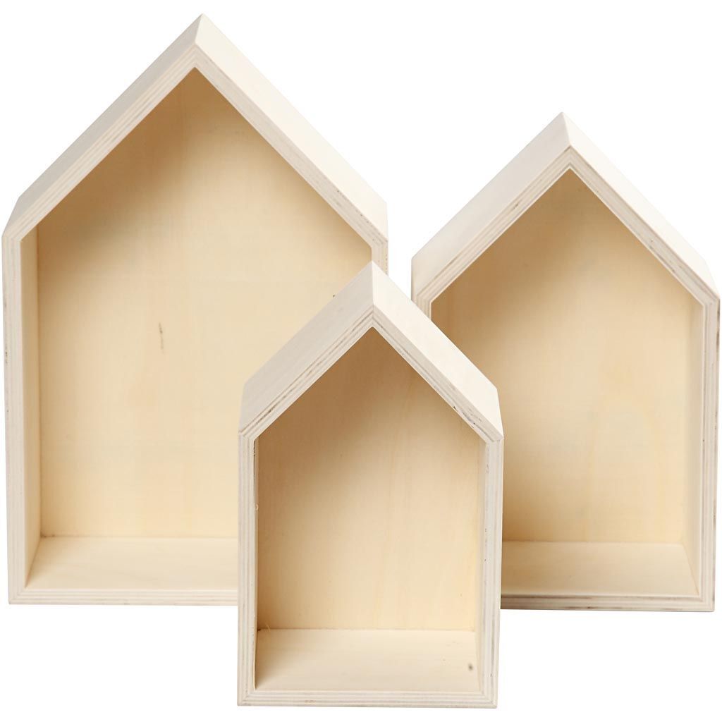 Aufbewahrungsboxen aus Holz, 3 St�ck, H�he 20+25+31cm, Tiefe 10cm, Breite 13+16+20cm