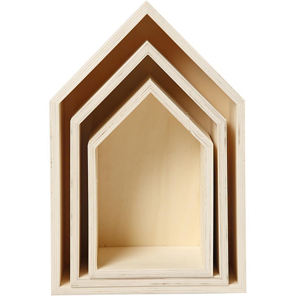 Aufbewahrungsboxen aus Holz, 3 St�ck, H�he 20+25+31cm, Tiefe 10cm, Breite 13+16+20cm Bild 4