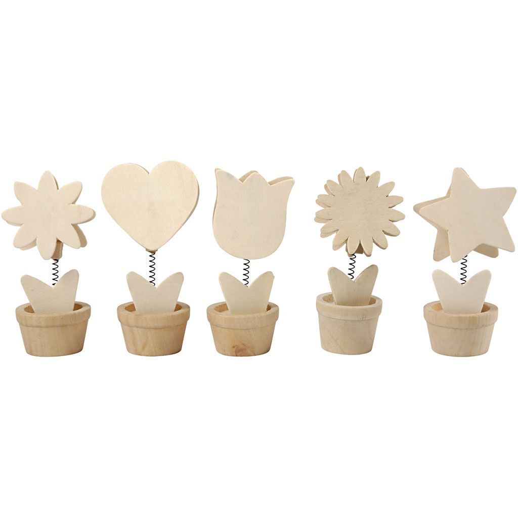 Notizhalter aus Holz, 10 St�ck, H�he 10 cm, Durchmesser 5 cm