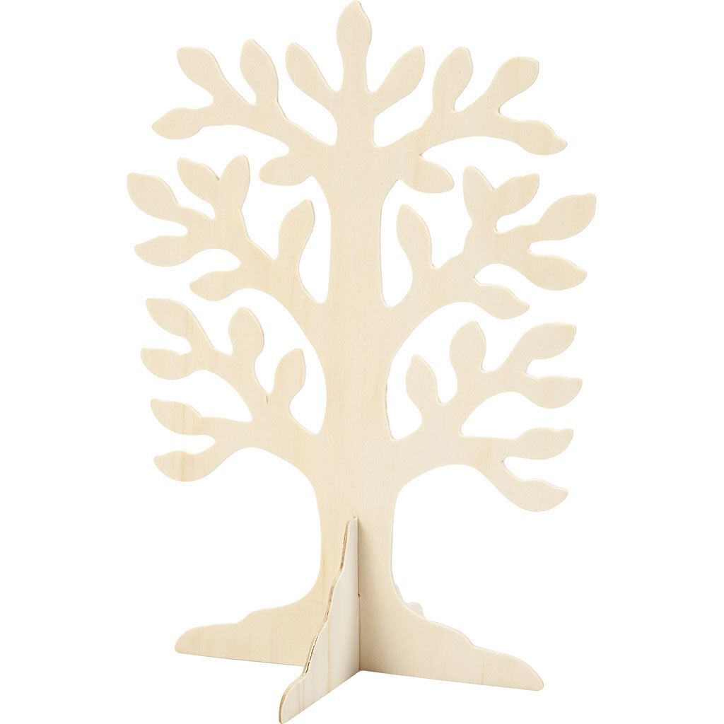 Baum aus Holz, 10 St�ck, Gr��e 30 x 21,5cm, Dicke 2 mm