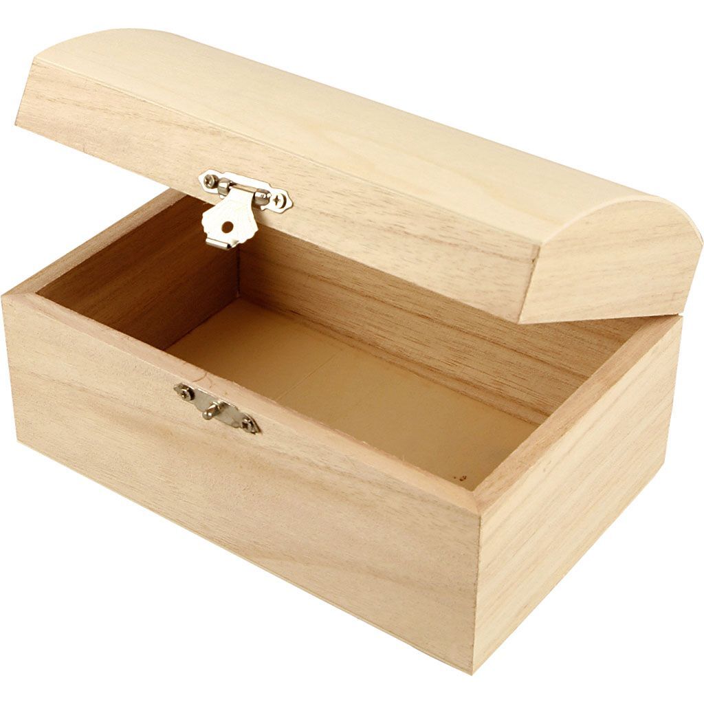 Schatzkiste aus Holz, 1 St�ck , Gr��e 16,5x11x8,55 cm