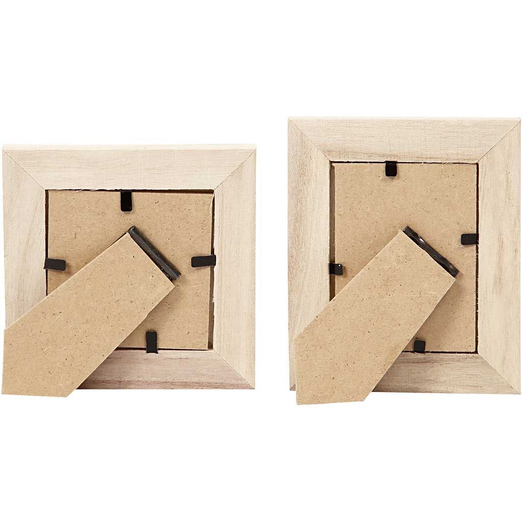 Aufstellrahmen aus Holz, 80 St�ck im Gro�pack, Gr��e 10x10cm & 9x11cm sortiert Bild 3