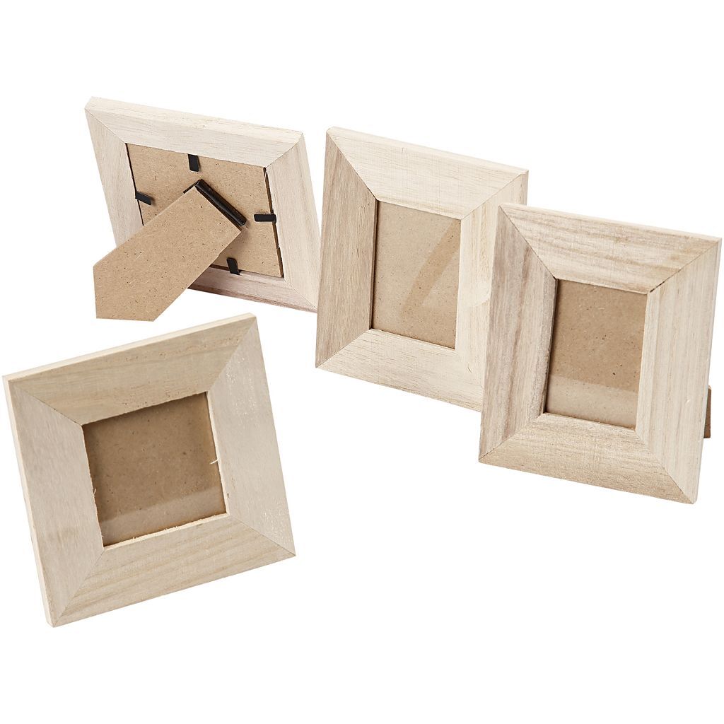 Aufstellrahmen aus Holz, 80 St�ck im Gro�pack, Gr��e 10x10cm & 9x11cm sortiert Bild 4
