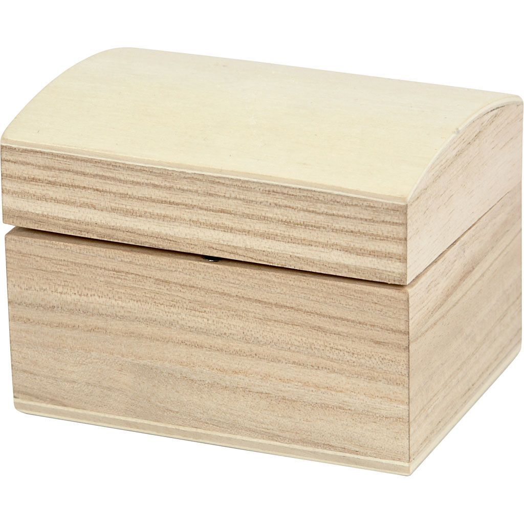 Schatzkiste aus Holz, 1 St�ck, 8x6x4,5 cm
