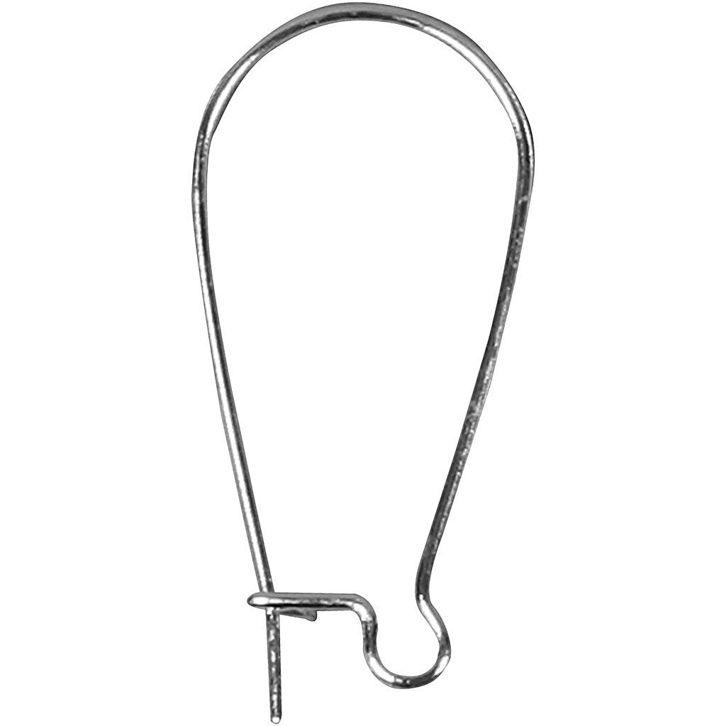 Ohrhaken, Gro�pack 30 St�ck, L�nge 25 mm, Versilbert