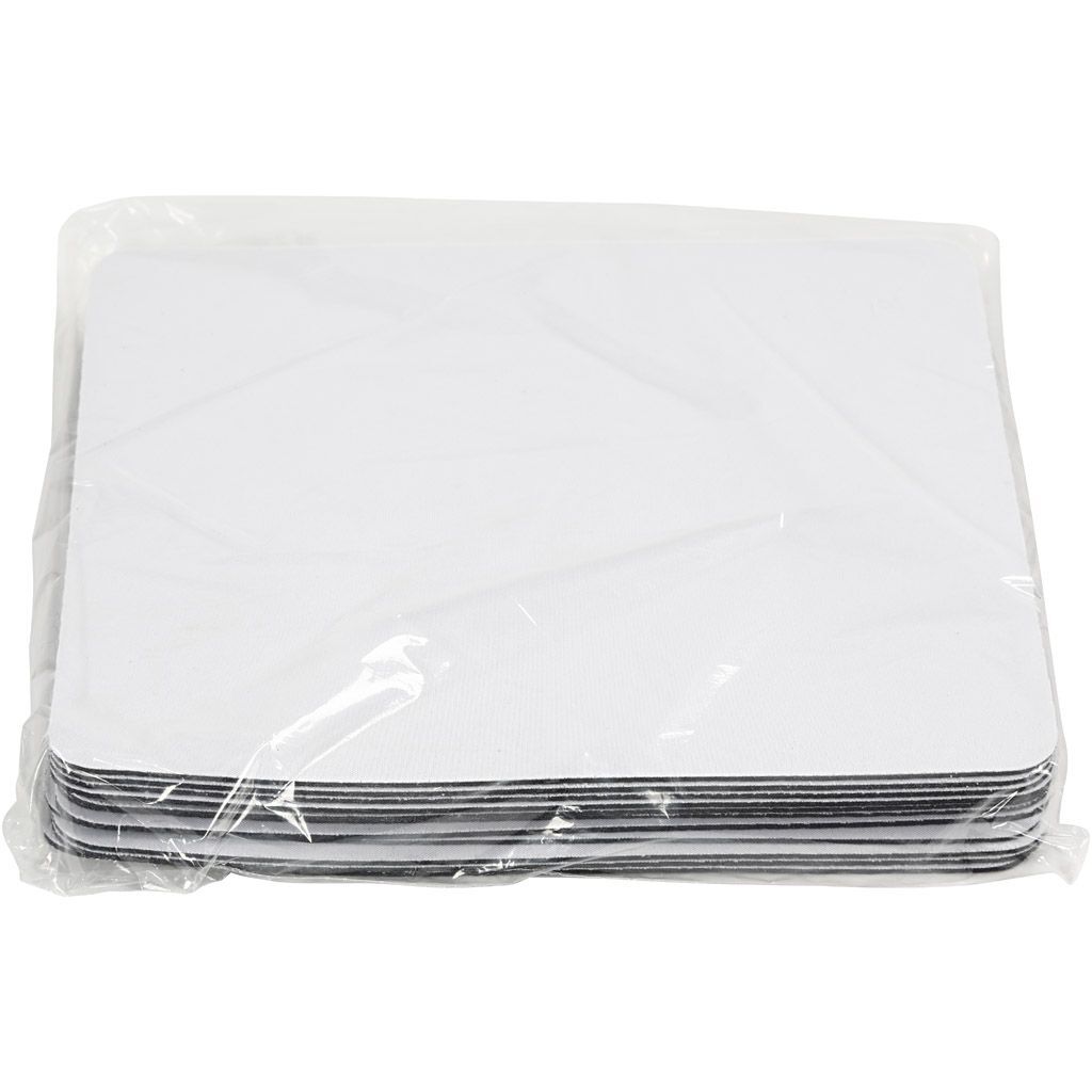 Mouse Pads, 12 St�ck, Gr��e 20x24 cm, Wei� Bild 2