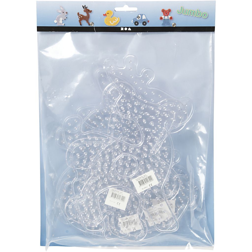 Steckplatte f�r B�gelperlen, 5 St�ck, Gr��e 16x19,5-19x24 cm, Transparent Bild 2
