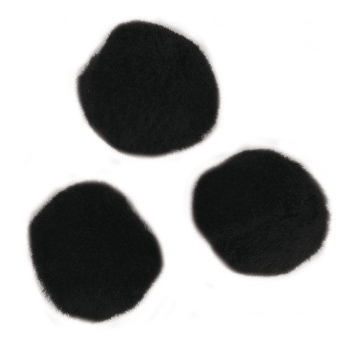 Rayher Pompons, 15 mm, 60 St�ck, schwarz