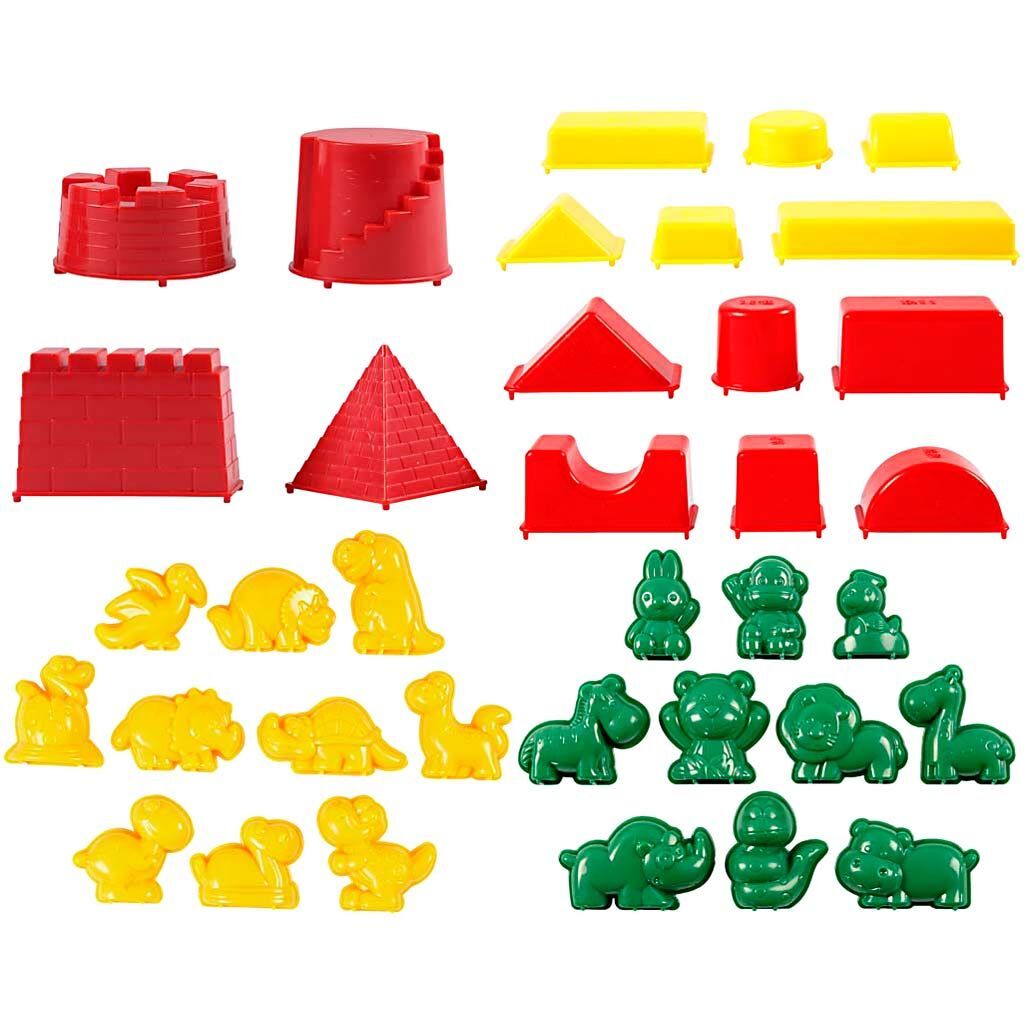 Sandf�rmchen, 36 St�ck, Gr��e 3,5-9,5 cm