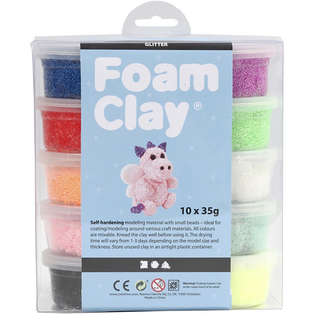 Foam Clay, Glitter-Farben sortiert, 10 Dosen � 35g Bild 2
