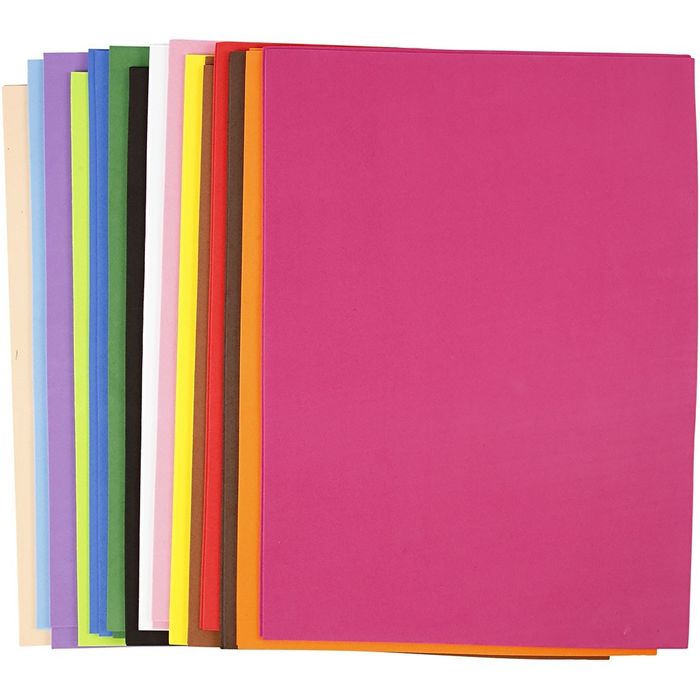 NEU TOP-SELLER Moosgummiplatten / Schaumstoffplatten f�r vielf�ltige Bastelarbeiten A3 Dic. 2 mm, 30 sort. Blatt