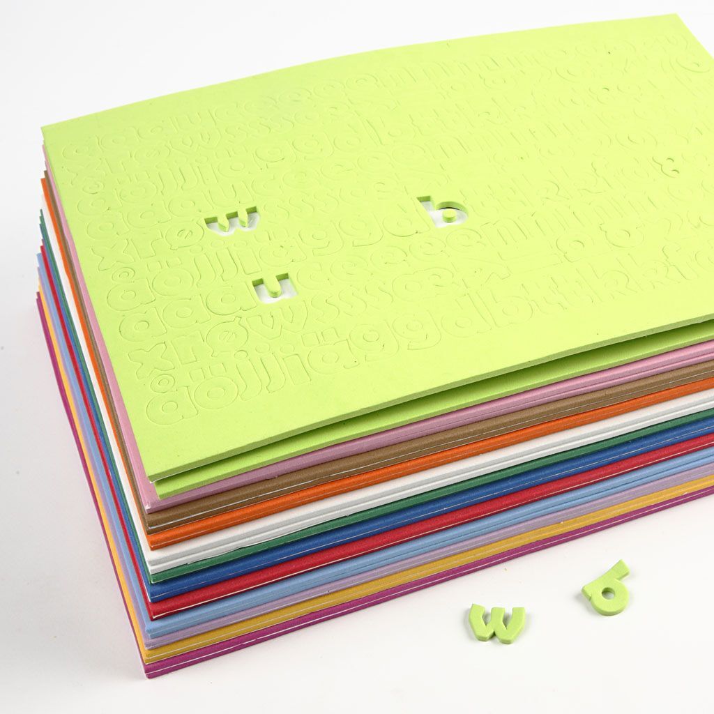 Moosgummi-Aufkleber, Buchstaben & Zahlen, H�he 20 mm, Dicke 3 mm, Sortierte Farben, 24 B�gen Bild 4