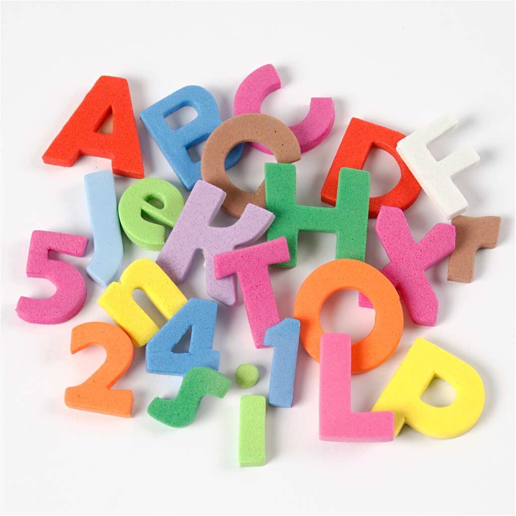 Moosgummi-Aufkleber, Buchstaben & Zahlen, H�he 20 mm, Dicke 3 mm, Sortierte Farben, 24 B�gen Bild 3