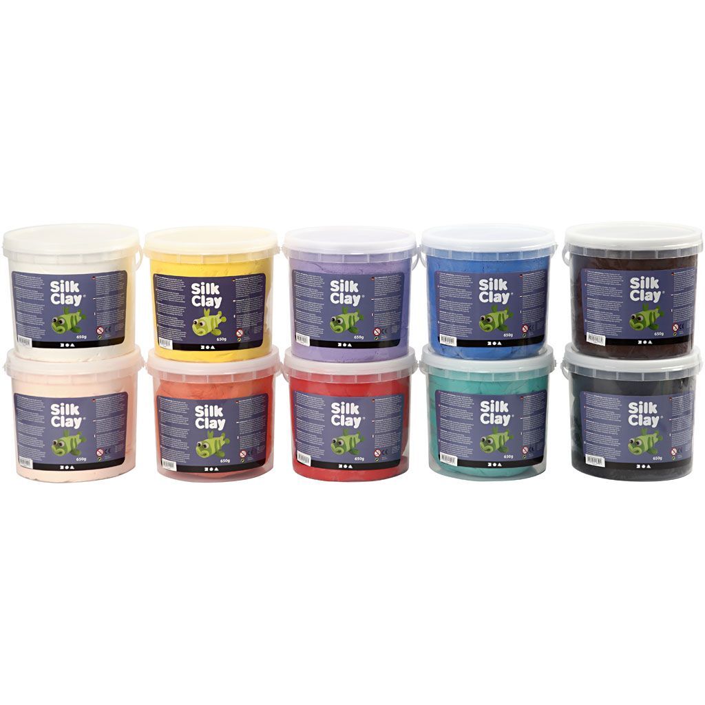 Silk Clay� Gro�sortiment, Sortierte Farben, 10 x 650 g Bild 2
